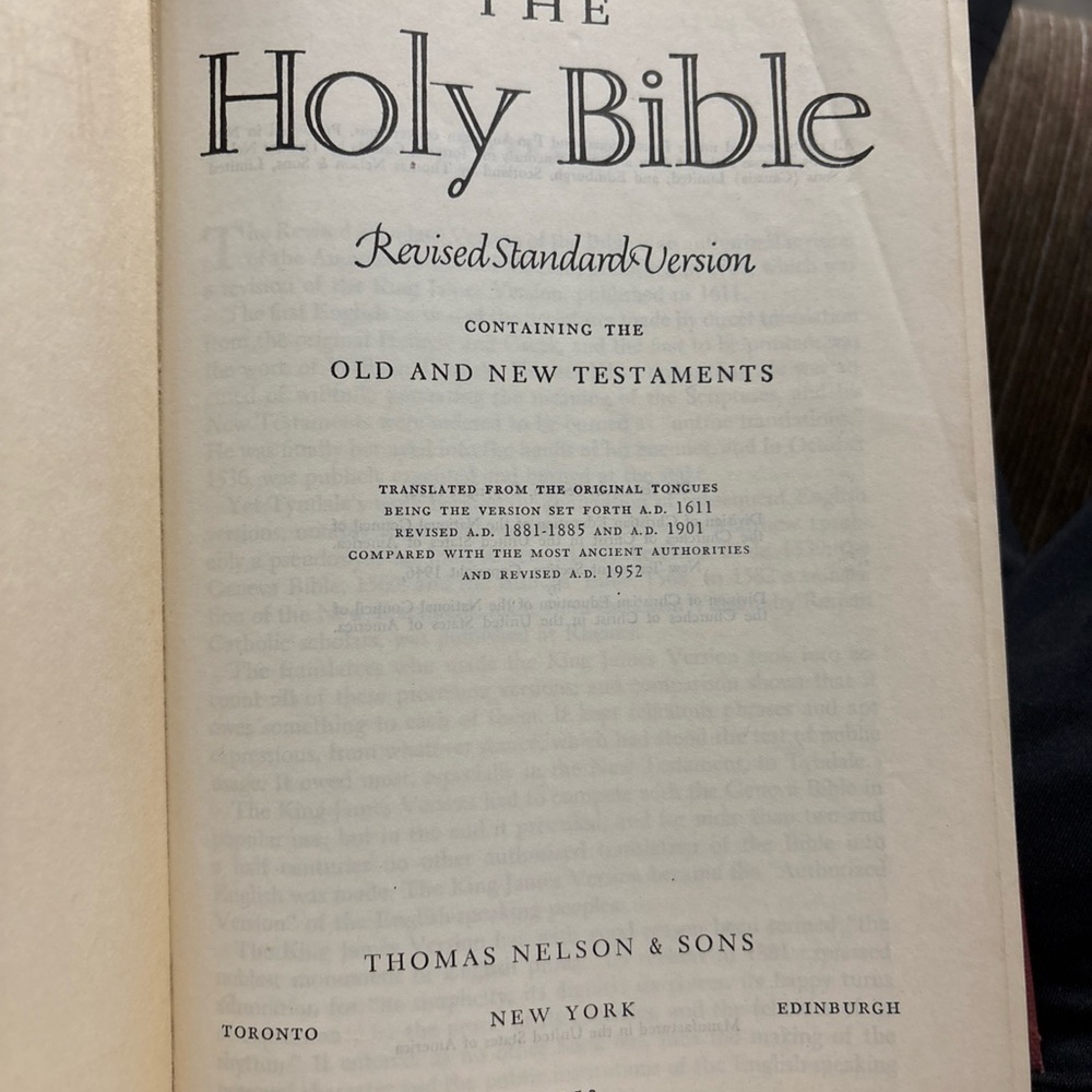 Holy Bible Revised Standard Version